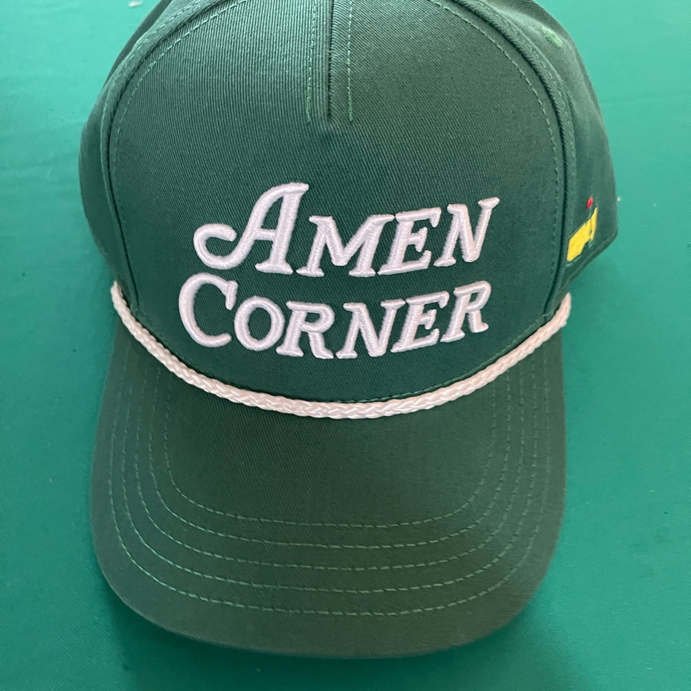 Masters Green Cap with Embroidered Logo